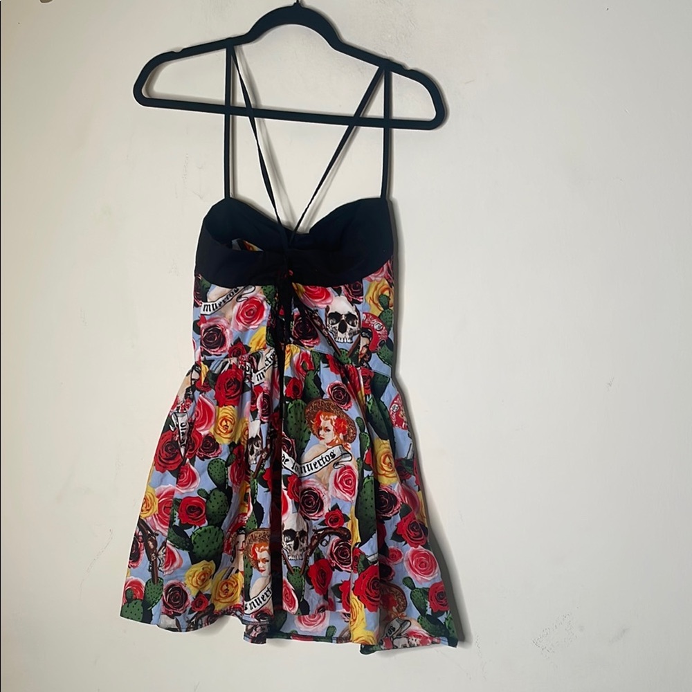 Hell Bunny Black and Red Mini Dress with A-Line Silhouette - Picture 6 of 6
